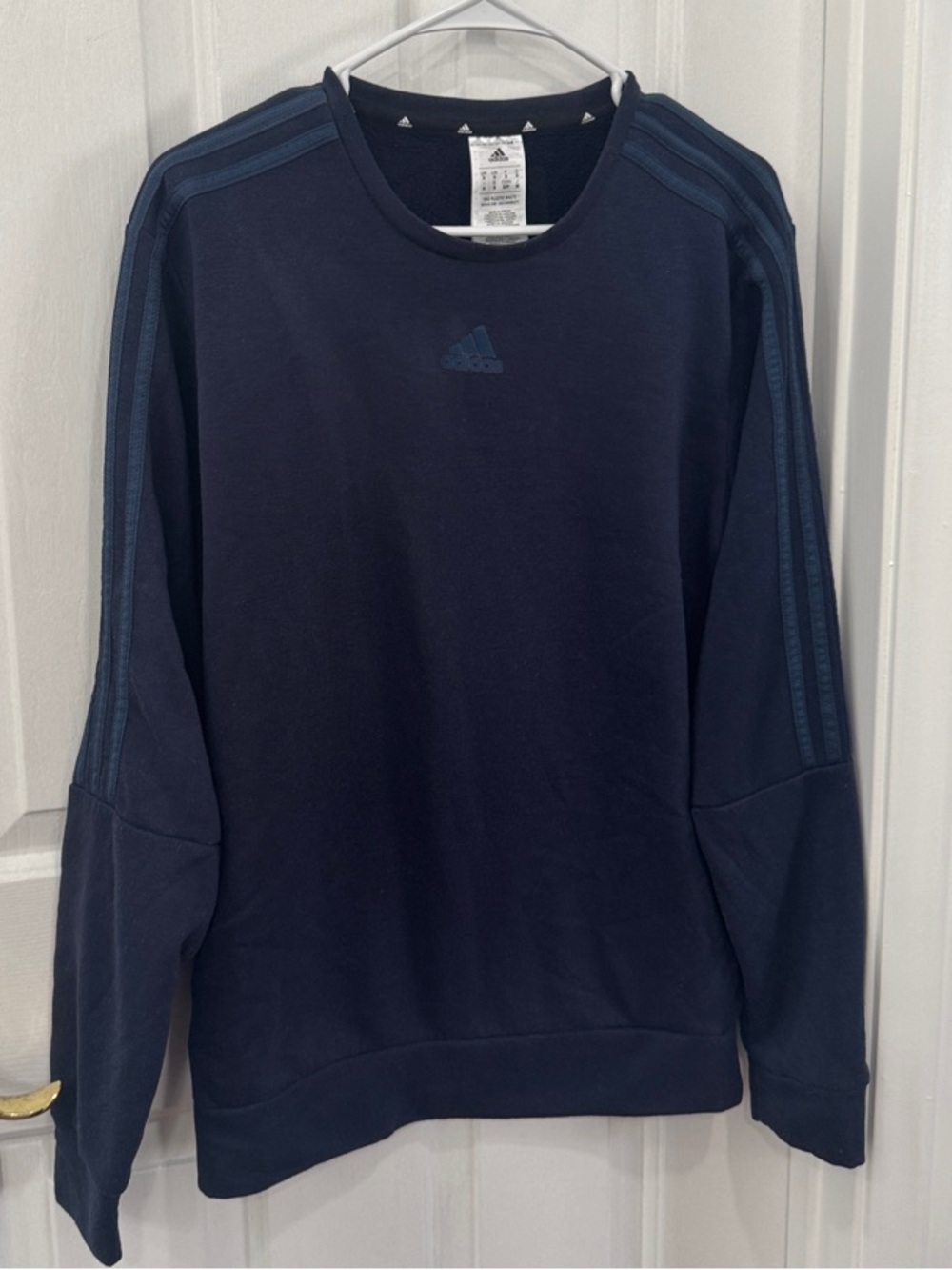 adidas Men's Dark Navy Crewneck Sweatshirt